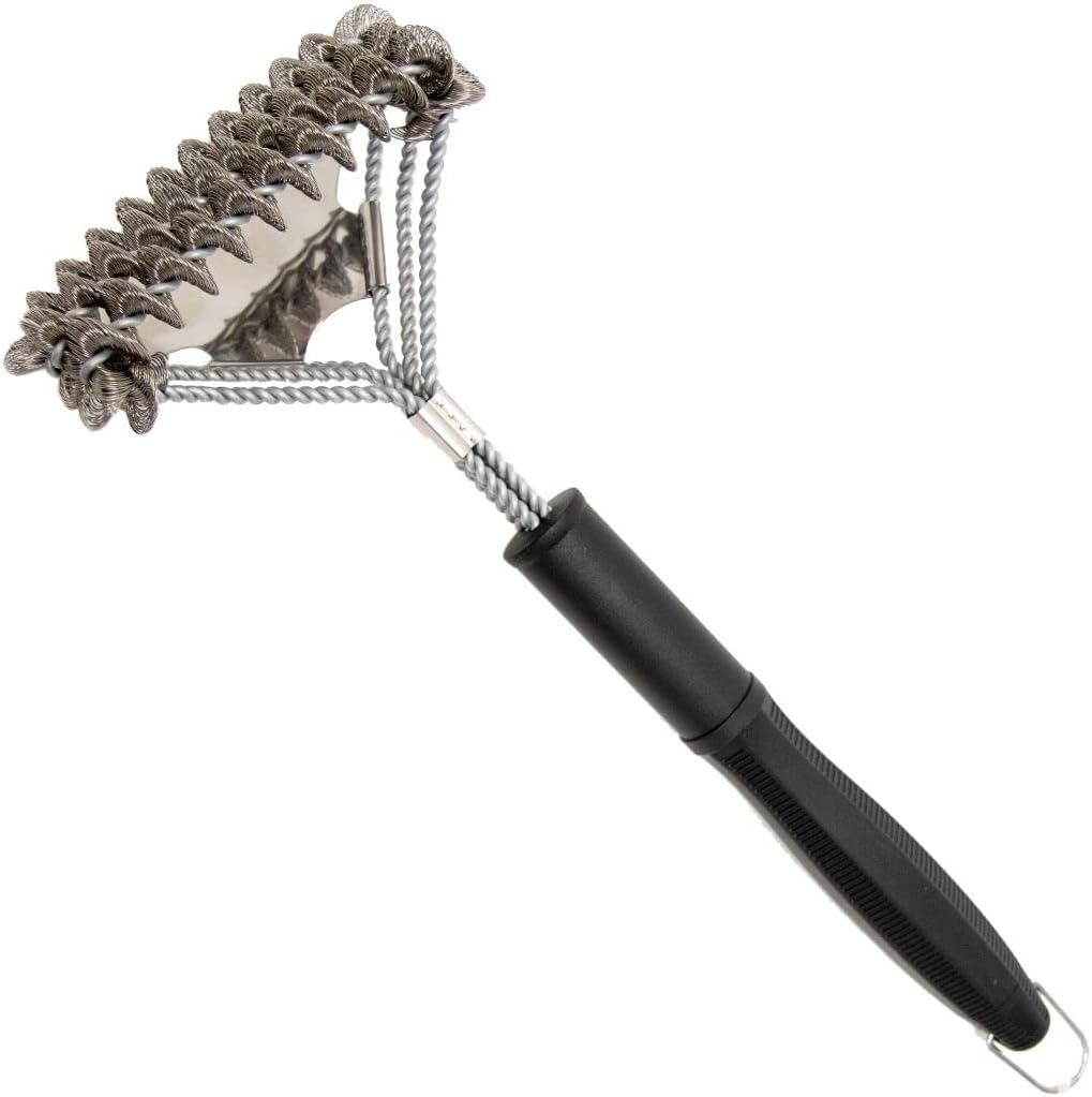 Valore BBQ Brush Bristle Free – 2 in 1 Grill Scraper & Barbecue Brush – Stainless Steel BBQ Grill Brush & BBQ Scraper Combo for Outdoor Grills – BBQ Brushes for Grill