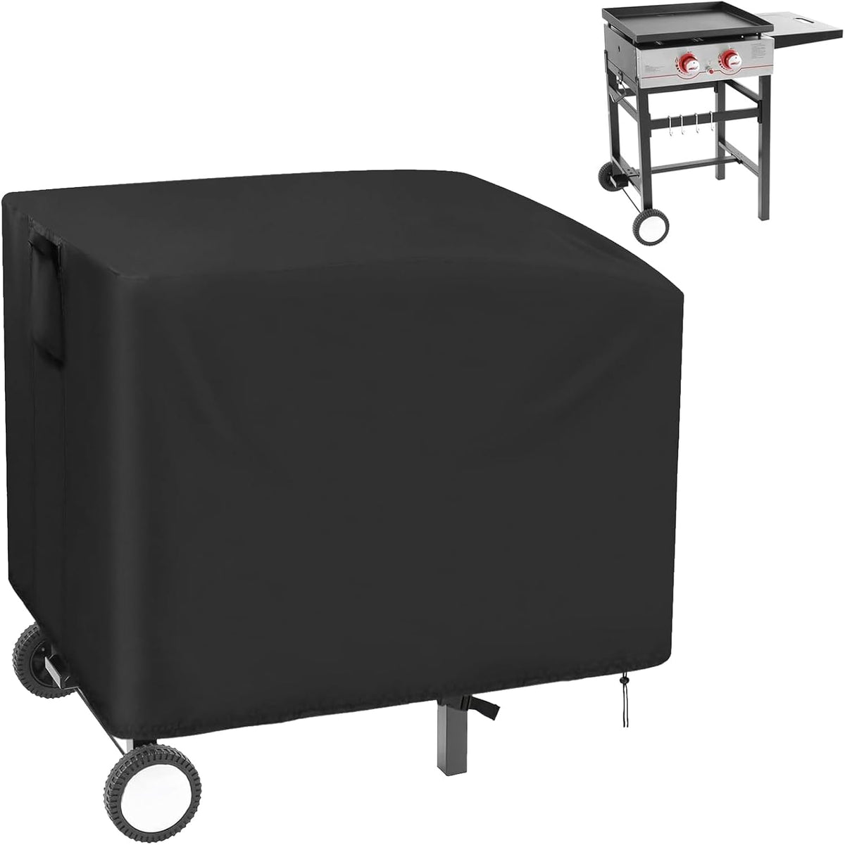 Flat Top Grill Cover for Royal Gourmet 2 Burner Griddle GB2000, 38 Inch Waterproof Cover for Outdoor Grill, 38 x 24 x 33.8 Inch for Outdoor Barbeque Grill