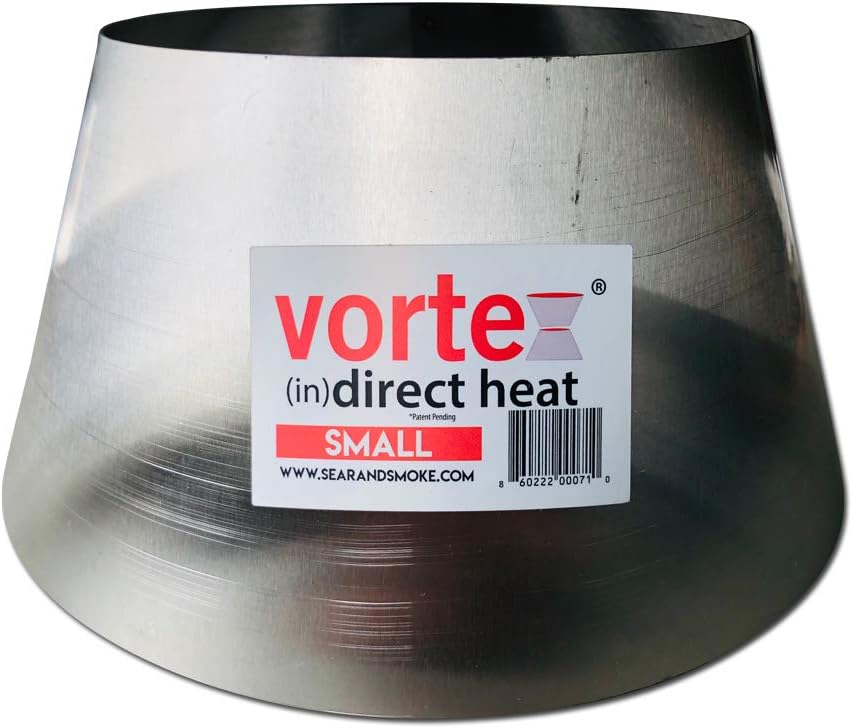 Vortex Small (in) Direct Cooking Charcoal Grill BBQ Accessory Cone 18.5 22.5 for Weber Smokey Mountain WSM Small - Stainless - Original - USA Made -Genuine SM Size