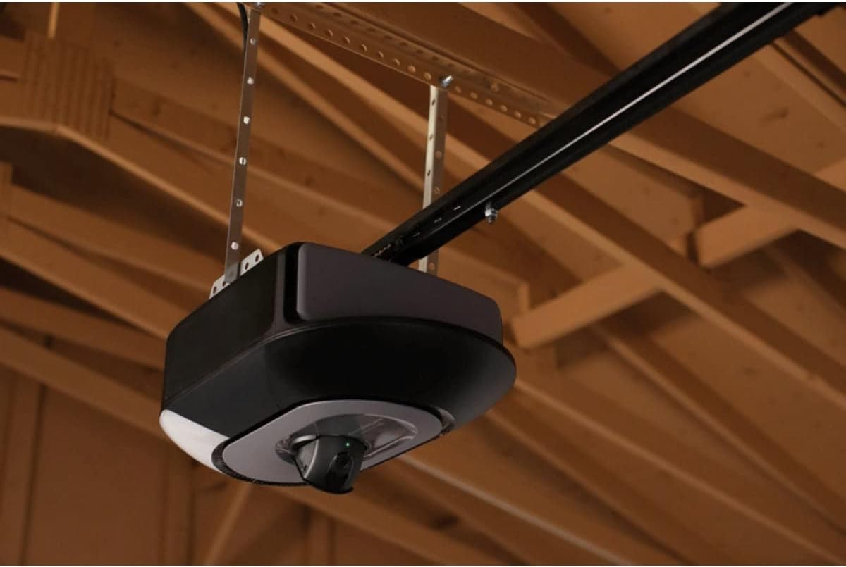 Chamberlain B4643T Smart Built in Camera-myQ Smartphone Controlled-Ultra Quiet, Strong Belt Drive, Blue Garage Door Opener