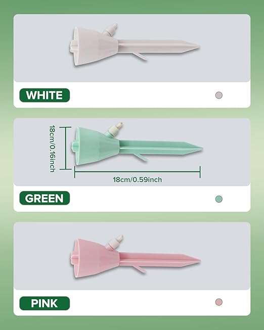 12 Packs Self Watering Planter Drip, Automatic Drip Irrigation Stakes with Adjustable Valve, Adjustable Water Flow System, Self Watering Planter Insert Devices for Indoor and Outdoor Plants