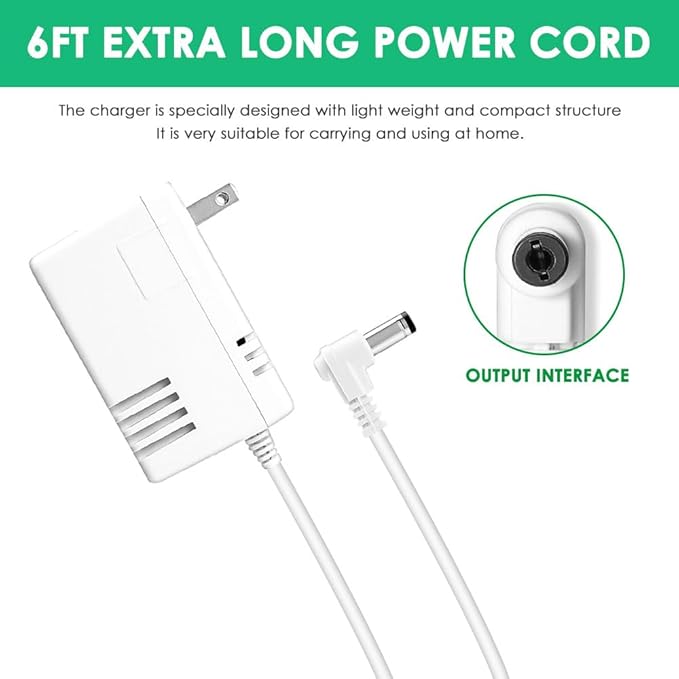 24V AC/DC Adapter Charger Compatible with Rachio Smart Sprinkler Controller, Indoor Irrigation System Controller Accessories Power Supply Cord