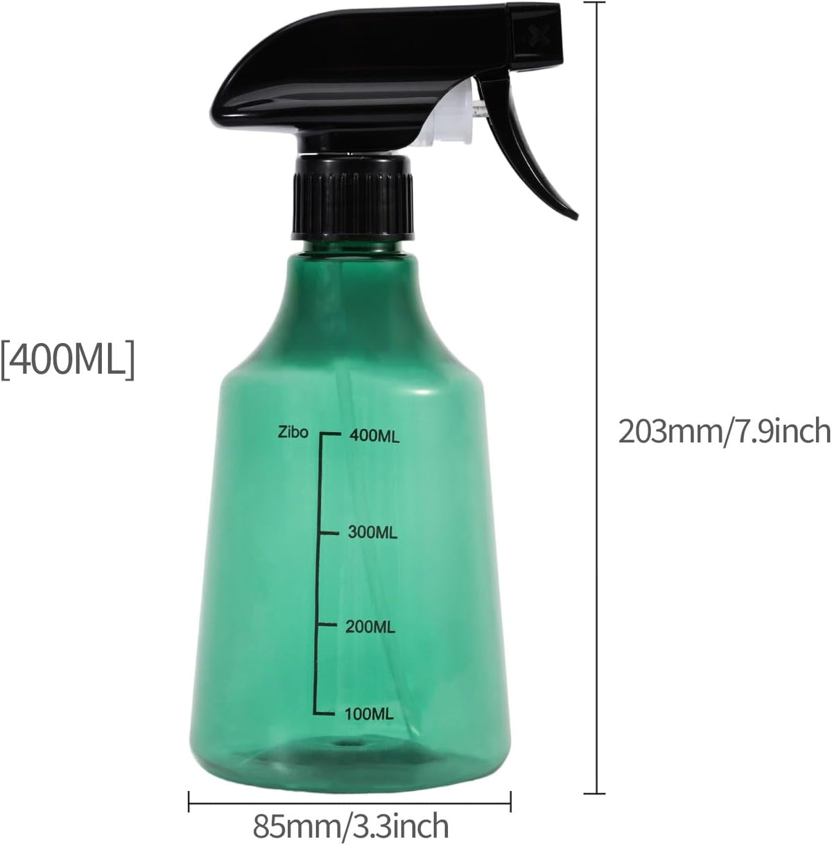 driew Plant Mister Spray Bottle, 2 Pack 13.6oz 400ML Plant Mister Water Spray Bottle with Scale for Plants Misting Bottle Water Fine Mist,Green