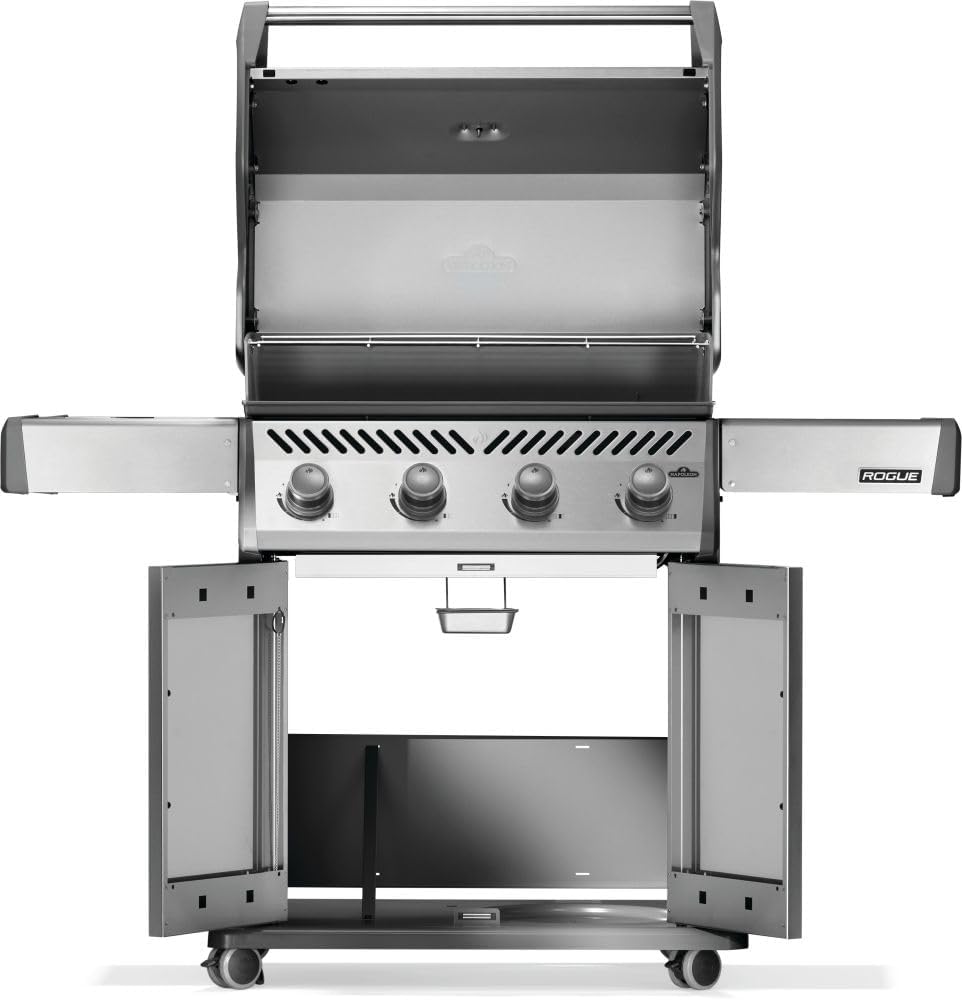 Napoleon Rogue 525 Propane Gas Grill, Stainless Steel, Durable 4-Burner Outdoor BBQ