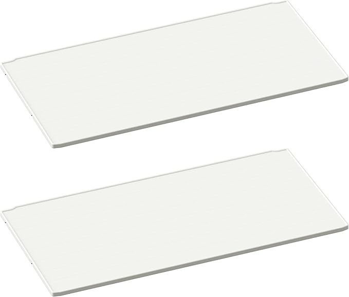 Greesum Shelf of Outdoor Horizontal 27 ft Storage Sheds, for Waterproof and UV Protection 150 Gallon Deck Box, 2 Shelves (Without Shed), White