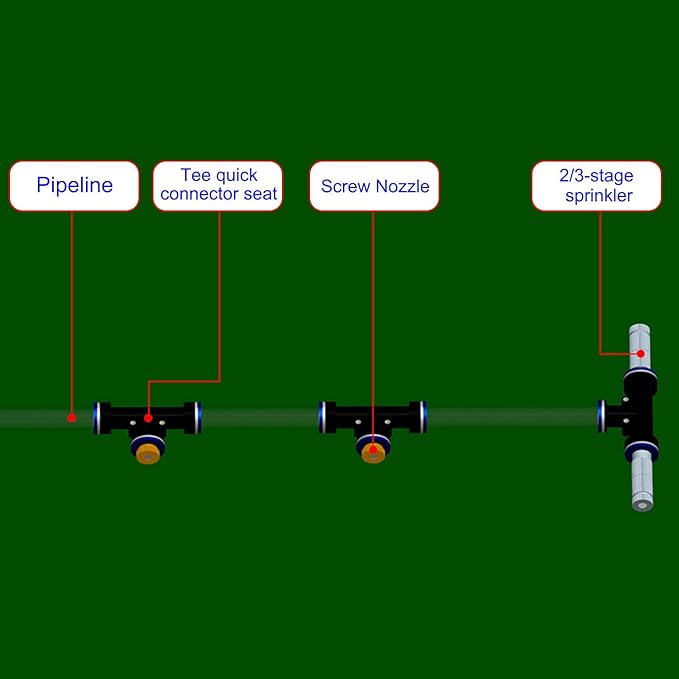 Aopin G 3/16 Brass Misting Nozzles 0.2mm / 0.008" Orifice Atomizing Mister Sprayer Nozzle Suitable For Outdoor Cooling,Garden Irrigation,Fountain, Crop Nutrient Injection, Greenhouse 8 Pcs
