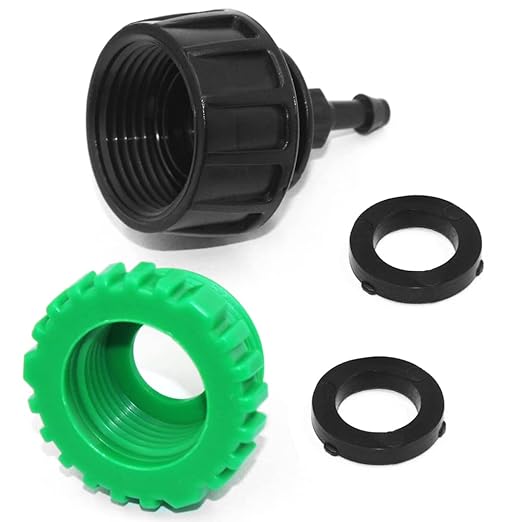 5 Pack Drip Irrigation Tubing Connectors,DanziX 1/4 Inch Drip Irrigation Tubing x 3/4 or G2/1 FHT Faucet Adapter,1/4 Inch Drip Irrigation Garden Hose Adapter