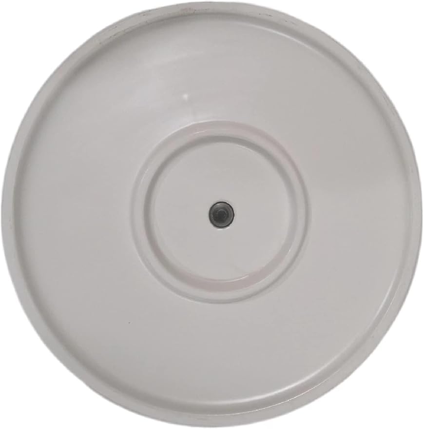 Amazon Basics Fluted Ceramic Round Planter, 10 in, White