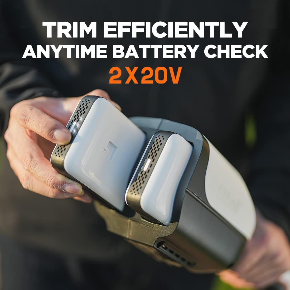 Litheli 2x20V 14" Brushless Cordless String Trimmer, Battery Powered Weed Eater, U20 Series Grass Trimmer with 2.5Ah Battery, Dual Line Bump Feed for Lawn Trimming, Lawn Care