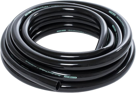 Active Aqua Hydrofarm 0.75 Inch Inside Diameter Vinyl Tubing for Indoor Vegetation Growing Hydroponic Irrigation Systems and Tanks, 25 Feet, Black