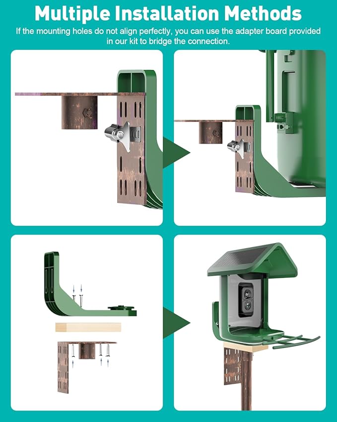 Bird Feeder Pole – 90 Inch Height Bird House Pole with 1-Inch Dia Heavy Duty for Birdfeeders, Feeding Stand with Mount Kit for Outdoor, Slip-Fit Connection, Copper Brushed