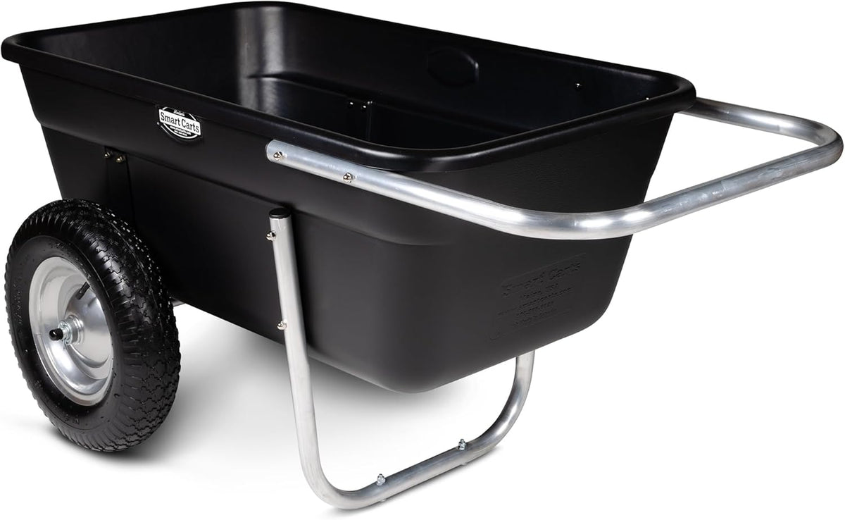 Smart Carts Premium Yard Cart - Strong, Lightweight, and Perfectly Balanced (16" Flat Free Wheels)