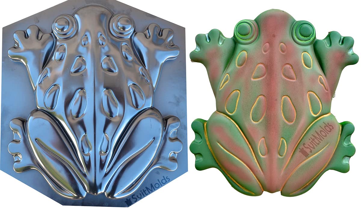 SvitMolds Concrete Mold DIY Frog Stepping Stone Mould Concrete Cement Mould ABC Plastic Toad Animal Garden and Yard Decor Garden Path Walkway (1, S68)
