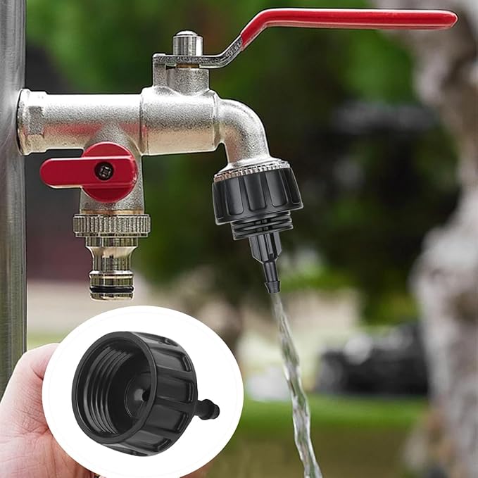 14 PCS Drip Irrigation Hose Connectors 1/4 Inch Water Drip Hose Adapter Connectors Garden Hose to 1/4" Drip Irrigation Parts Swivel Garden Faucet Single Head Double Head Hose Quick Connect Fittings