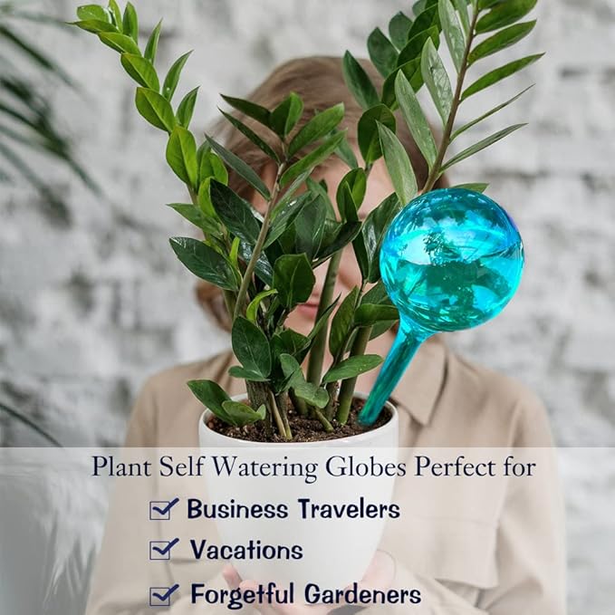 10pcs Plant Self Watering Globe Stakes, Plant Watering Stakes Automatic Plant Watering Bulb System Spikes, Flower Automatic Watering Device, Garden Self Waterer for Indoor Outdoor Plant