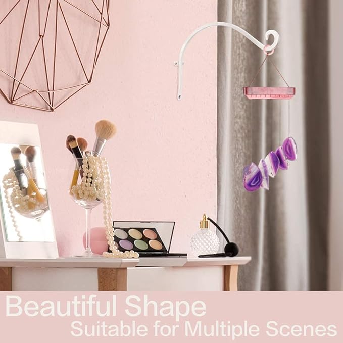 AJART Hanging Plant Bracket for Plant Hangers Outdoor (4 Pieces -12 inch) More Stable and Sturdy White Plant Hooks