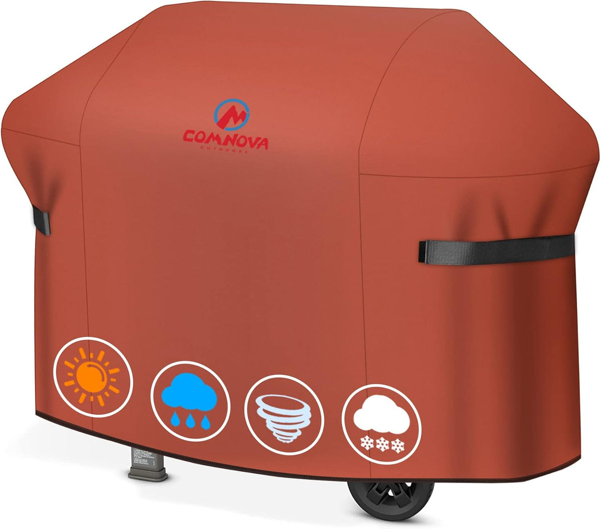 Comnova Grill Cover 75 Inch - 600D BBQ Cover for Outdoor Grill Heavy Duty and Waterproof, Large Barbecue Gas Grill Covers for Weber, Char-Broil, Nexgrill, Monument, Dyna-glo, Brinkmann and More