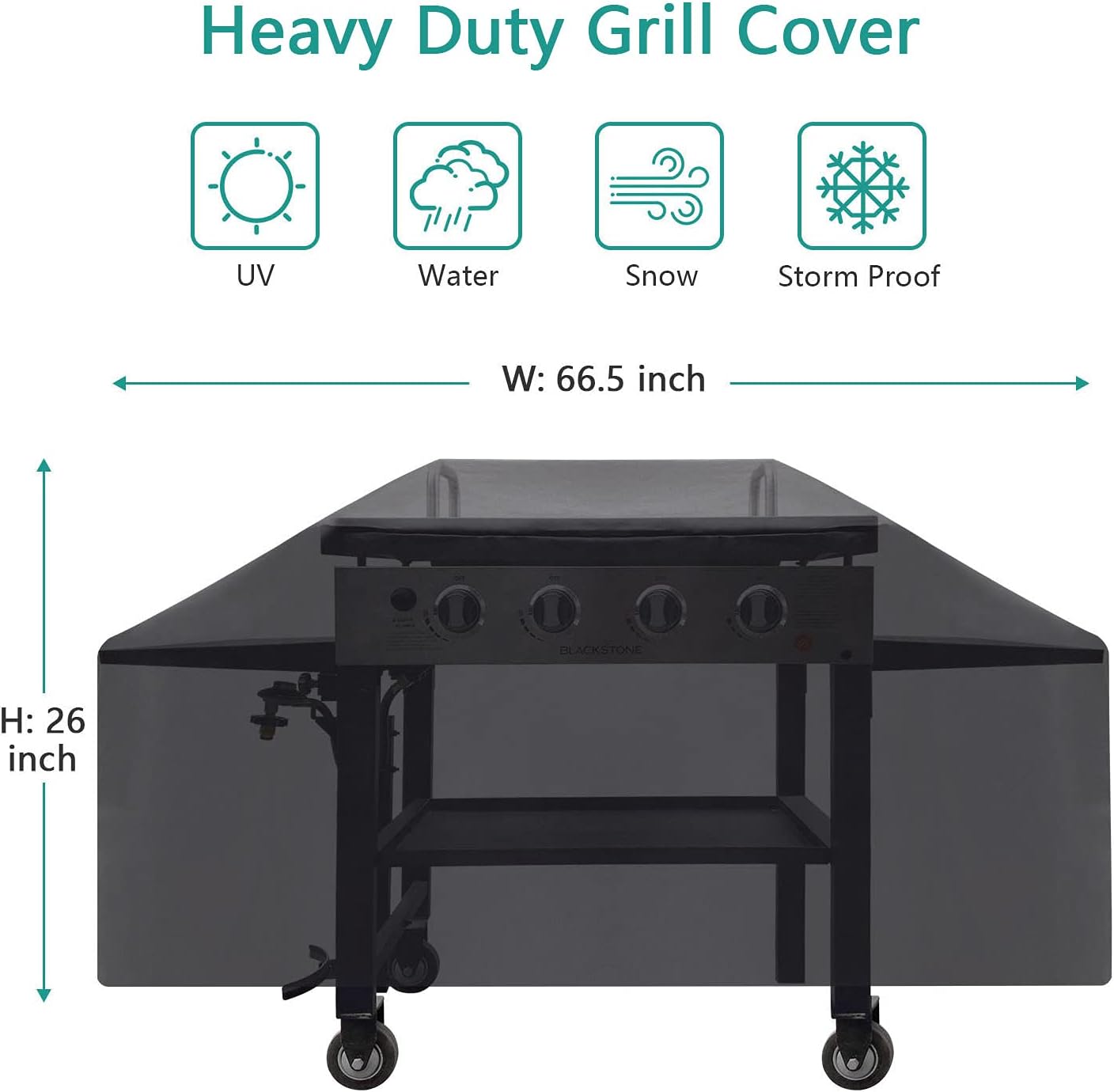 5004 Hard Top Lid for Blackstone 36" Griddle, Fits 36" Front or Rear Grease Griddle, 1528 Flat Top Gas Grill Cover