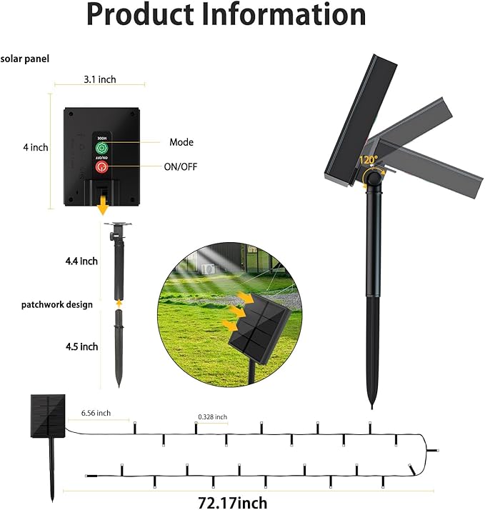 2 Pack Solar Christmas Lights Outdoor Waterproof, Total 400led 144ft Each 8 Modes Solar String Lights Solar Fairy Lights Decoration for Garden Yard Patio House Christmas Tree Xmas(Warm White)