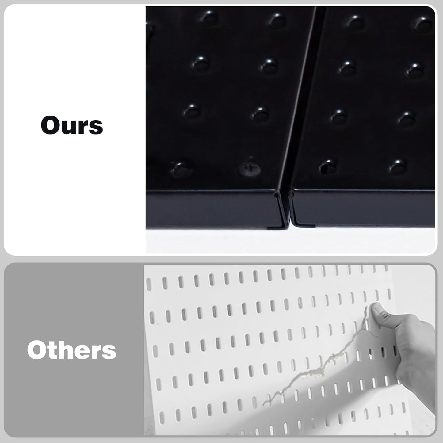 48x24 inch Black Metal Pegboard Kit for Wall Organization with Hooks, Garage Storage Bins, and Utility Tool Board, Efficient Tool Organizer Peg Board