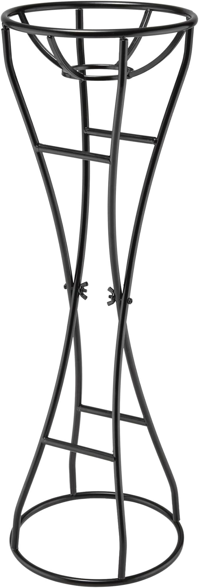 Alpine Corporation 24" Tall Indoor/Outdoor Metal Gazing Globe Display Stand, Black