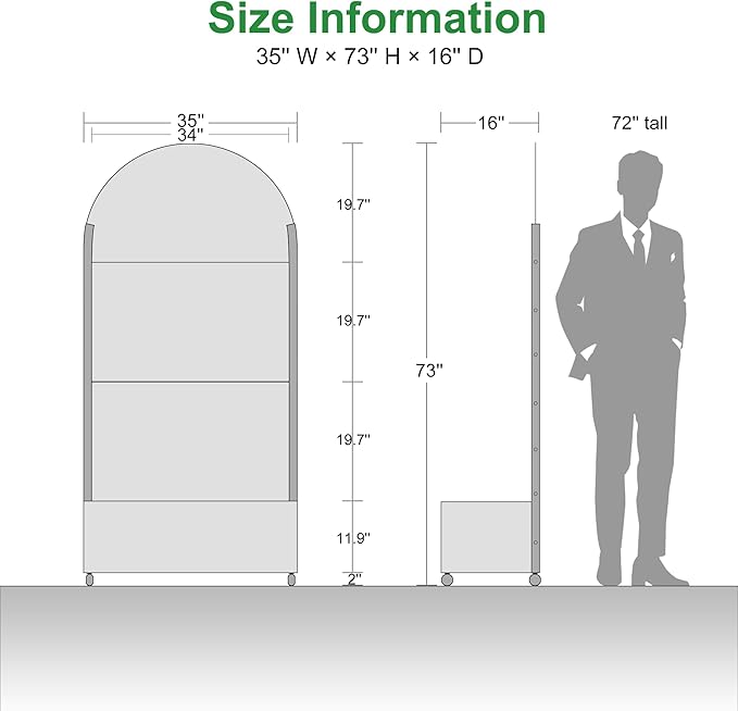 Casaphoria Metal Raised Garden Bed with Trellis and Wheels, 72"x35"x16" Arched Planter Box for Climbing Plants, Vegetables & Vines, Features Drainage Holes and Privacy Screen (Black-Brick)