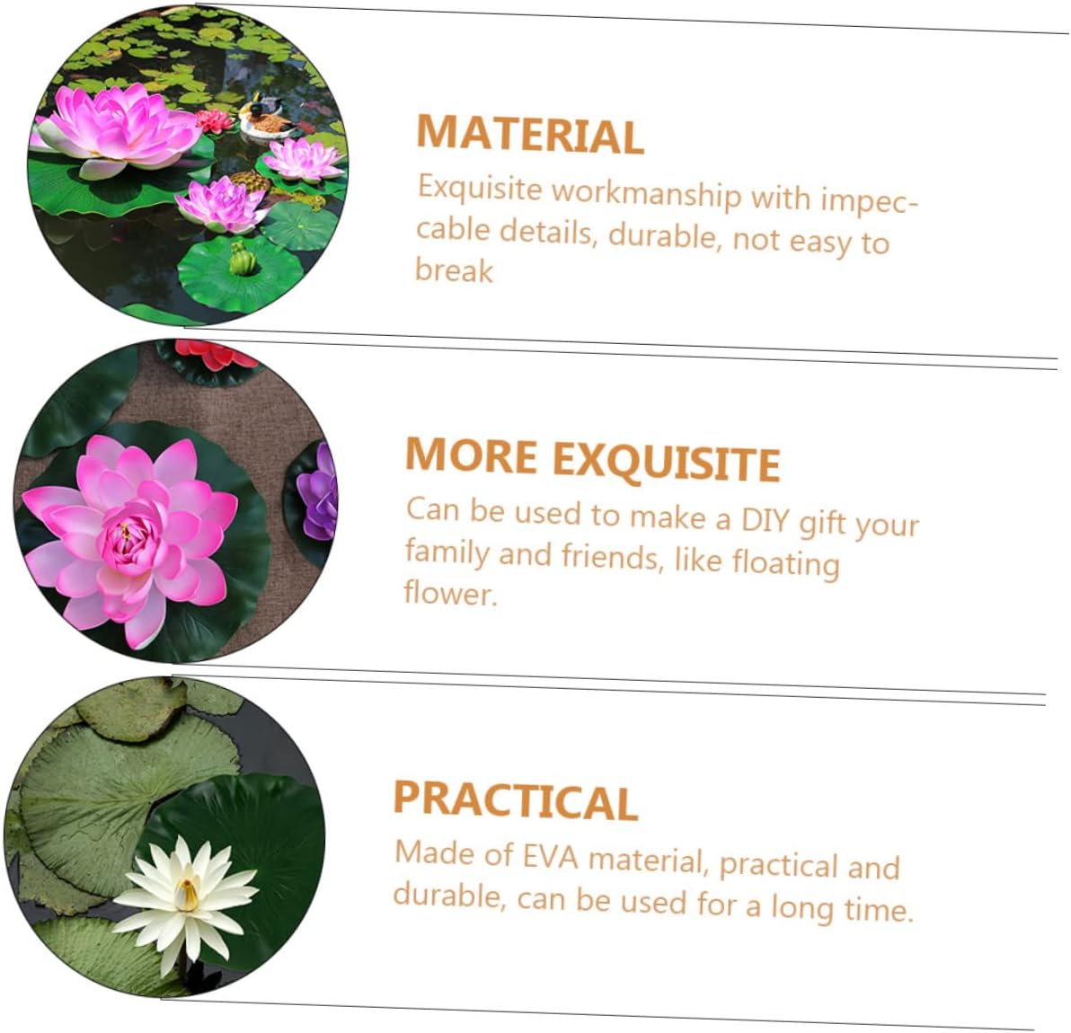 DOITOOL Artificial Lily Pads for Koi Pond: 3 Pcs Artificial Floating Foam Lotus Leaves 11 Inch Realistic Water Lily Pads Ornaments for Patio Fish Pond Pool Aquarium Decor, Green