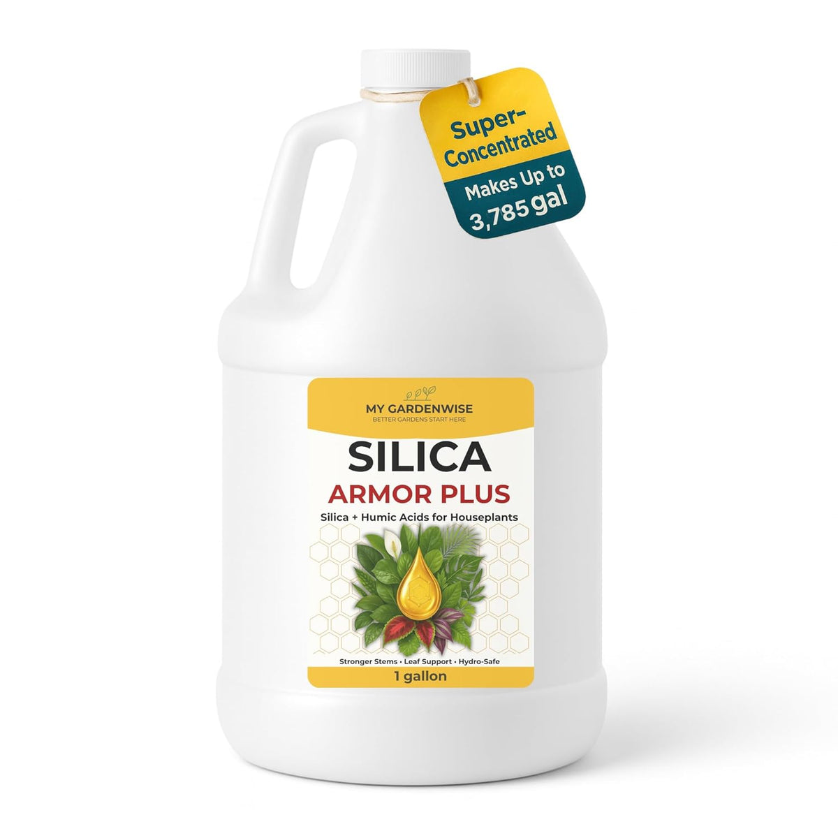 Silica for Plants with Humic Acid – Liquid Houseplant Fertilizer & Plant Food for Indoor Potted Plants – Monstera, Pothos & Tropical Indoor Plants, Water Soluble Nutrients (1 Gallon)