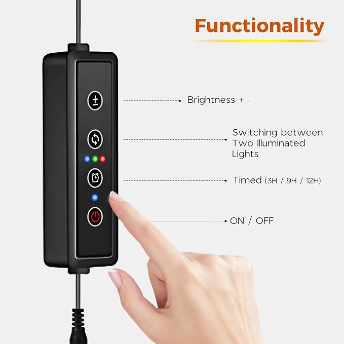 Bamworld Plant Shelf with Grow Light Plant Stand for Mutiple Pots Large Plant Holder for Living Room Patio Boho Home Decor for Gardening Warm Light