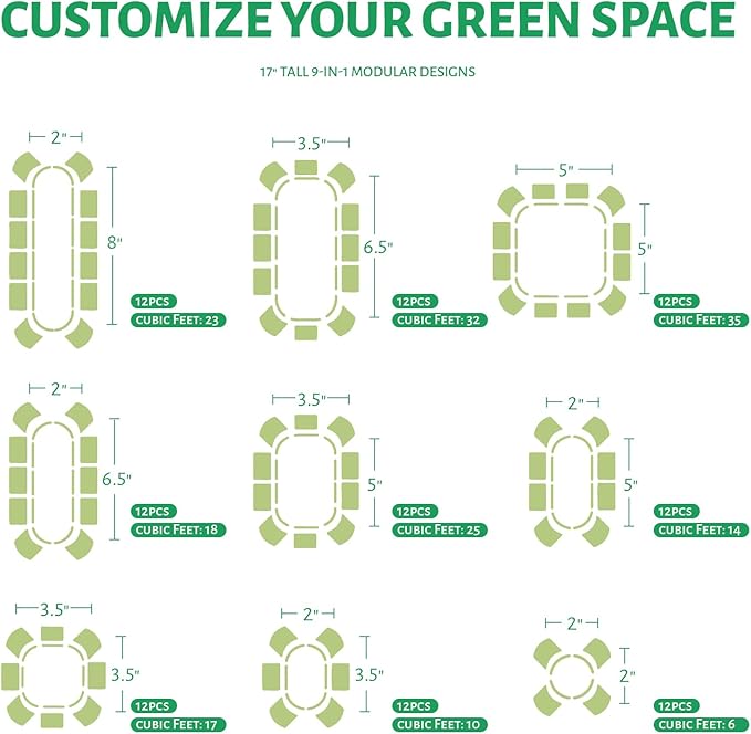 8×2×1.5 ft Galvanized 0.7mm Thickness Steel Raised Garden Bed,Modular Planter for Gardening, Vegetables Bed, Flowers Bed,17" Tall Metal Raised Garden Beds Outdoor-Silver.