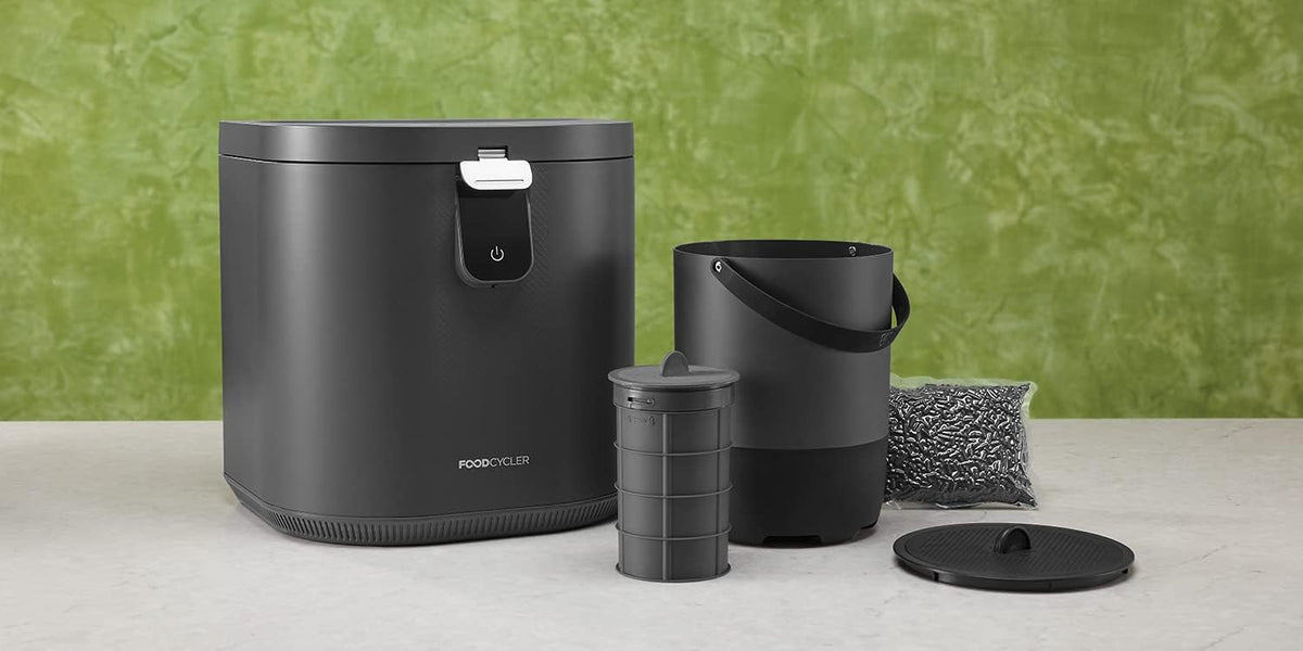 Food Cycler Eco 5 Award-Winning Kitchen Food Recycler | Indoor Composter Bin Alternative | Electric Countertop Food Disposer with Odorless 5L Indoor Food Waste Bin for Easy Waste Management | Grey