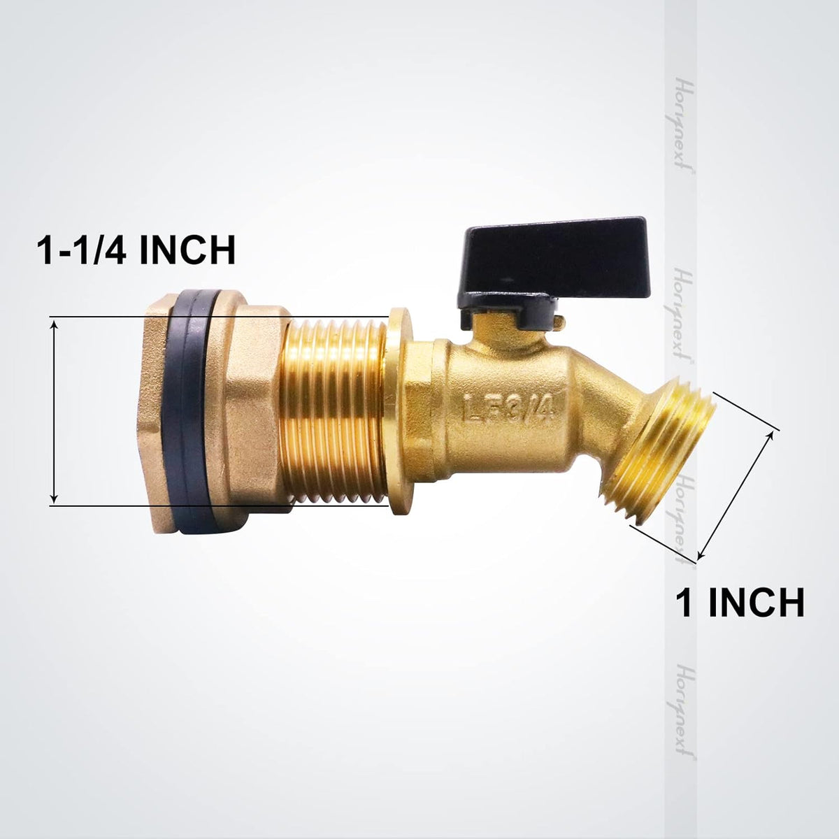 GHT 3/4 spigot for rain barrel parts kit, brass water barrel spigot for 5/25/50/55 gallon bucket, bulkhead valve for rainwater drum garden hose connector and drain valve diy kits