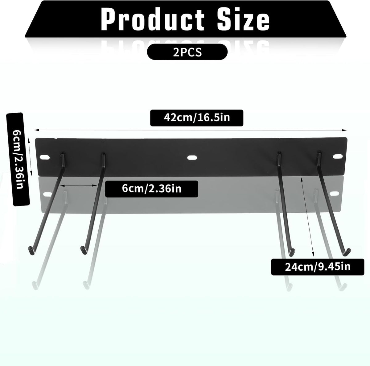 Folding Chair Storage Rack for Chair Organization and Garage Wall Mount Storage, Garden Tool Rack Organizer (2 Pack)