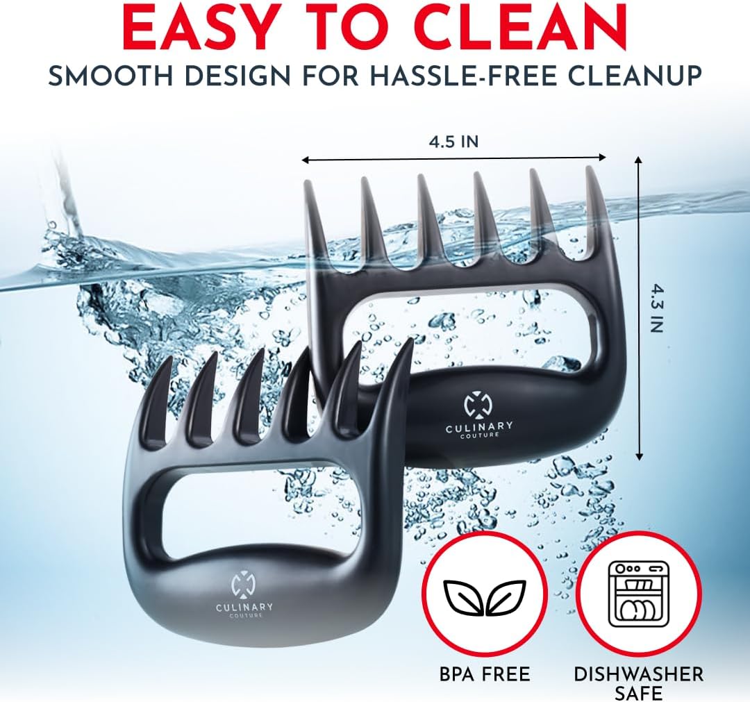 Premium Meat Shredder Claws - BBQ Accessories Gifts for Men Dad Birthday, Bear Claw for Shredding Meat - Claws for Pulled Pork, Chicken Shredder Tool - Perfect for BBQ Grilling Accessories