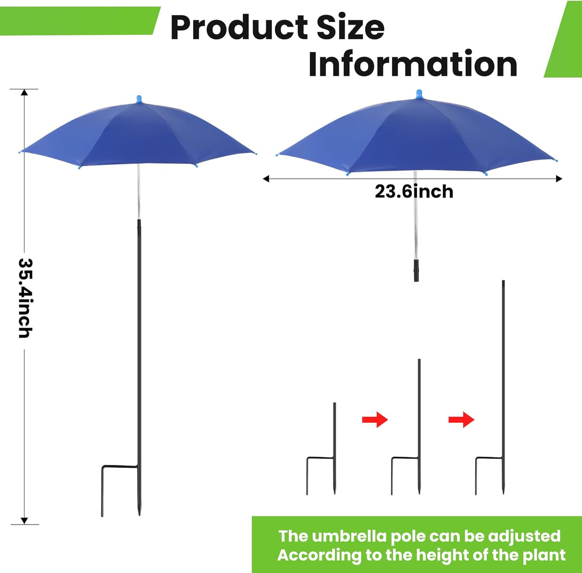 Plant Umbrellas for Outdoor Plants，3 Pack Garden Umbrella Shade for Potted Plants and Garden Beds，23.6" Sun Shade Covers