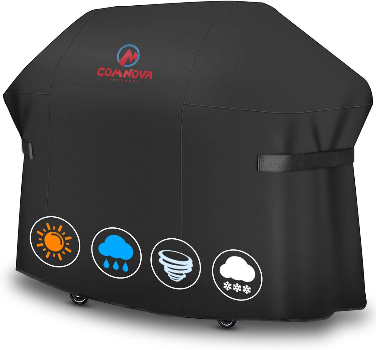 Comnova Grill Cover 75 Inch, 7109 BBQ Cover for Weber Summit 600 Series 6 Burner Grills, 600D Heavy Duty & Waterproof Barbeque Cover for Weber, Char-Broil, Monument, Brinkmann, Dyna-glo, and Nexgrill
