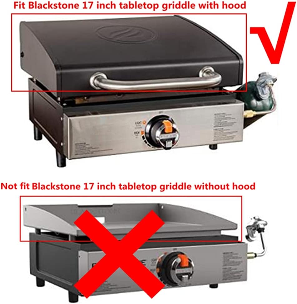 ZBXFCSH Heavy Duty Grill Cover Compatible with 1814 Blackstone 17 Inch Griddle with The Hood, 600D Heavy Duty Cover - Heighten