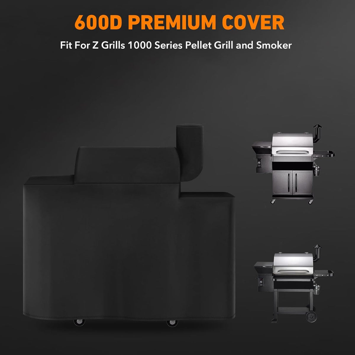 ZBXFCSH Heavy Duty Replacement Grill Cover Compatible with Z Grills 1000 Series 1000D/10002B Pellet Grill and Smoker