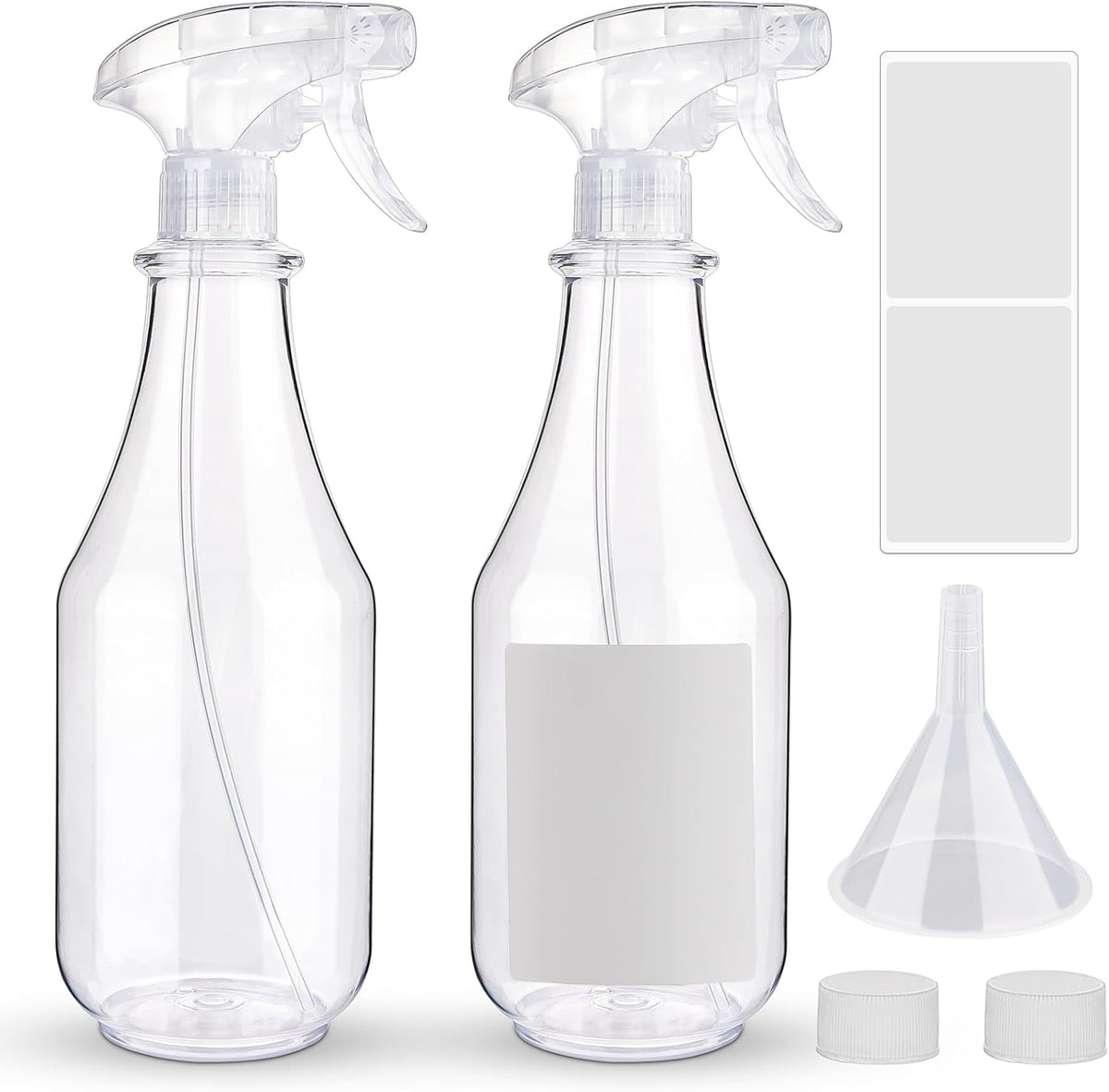 Plastic Spray Bottles Empty Spray Bottle 28.4oz Heavy Duty Spraying Bottles Mist/Stream Water Bottle for Cleaning Solutions, Plants, Pet, Essential Oils, Hair (Clear2)