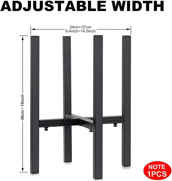 Adjustable Plant Stand, Metal Plant Holder, Modern Flower Pot Holder Rack, Display Flower Stand Holder, Expandable Plant Pot for Indoor Outdoor, Fit 8-12 in Plant Pots