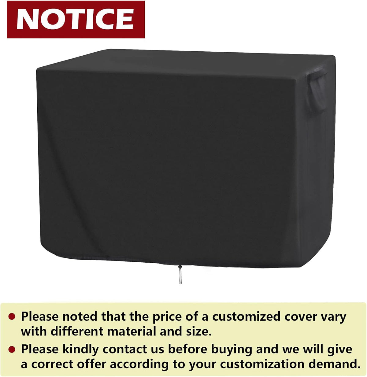 Personalized Outdoor Cover for Griddle Grill, Waterproof& Dustproof Cover for Protecting Patio Outdoor Grill, Customized Size,Black