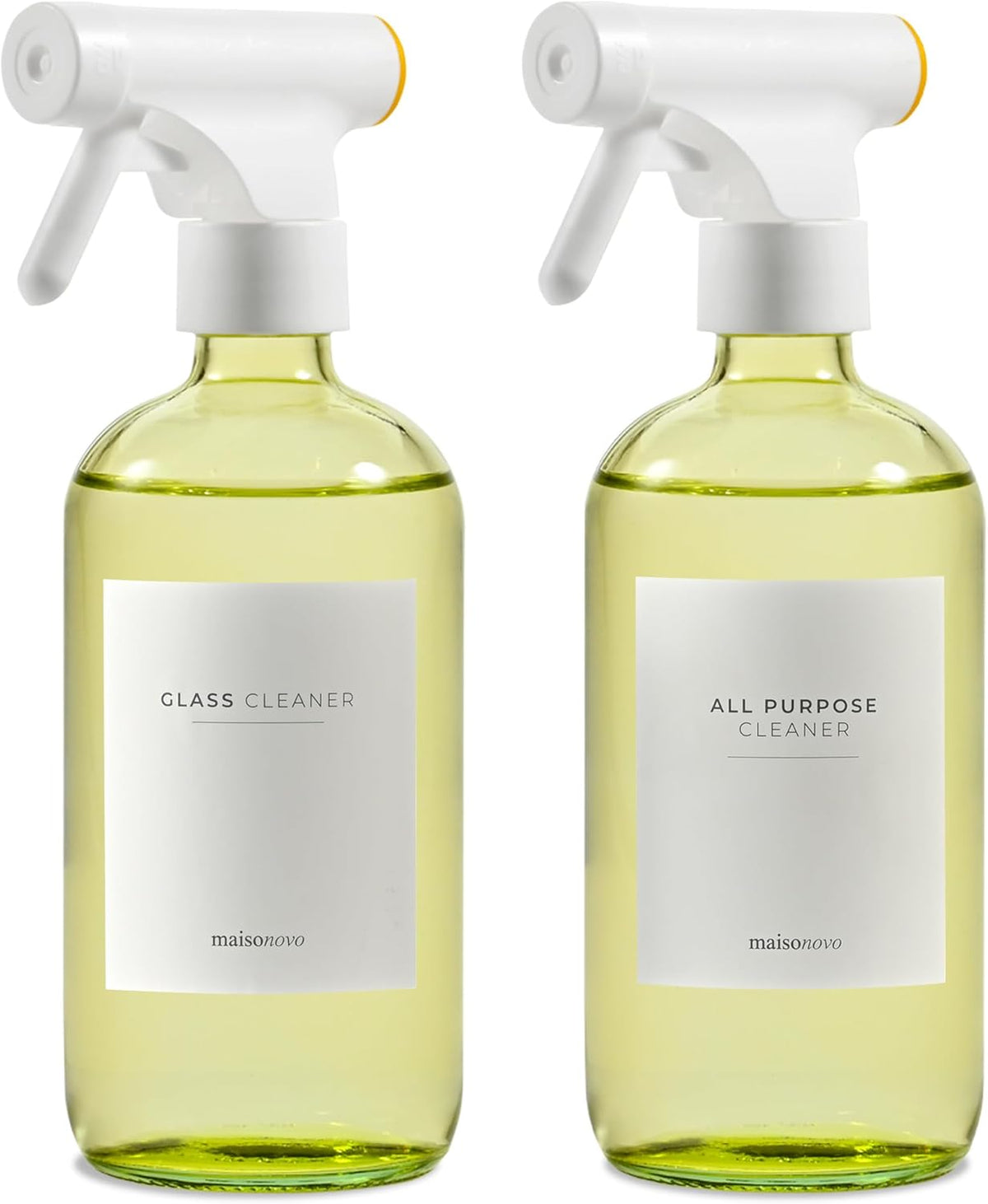 MaisoNovo Kitchen Spray Bottle - 16.9 fl oz Yellow x 2 with 16 Labels