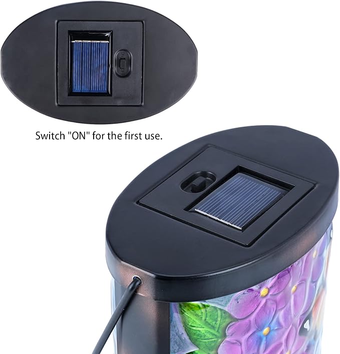 Hanging Solar Lantern Outdoor Waterproof LED Solar Lights Butterfly Decorative Lanterns Tabletop Lamp for Outdoor Patio Garden Yard Decor