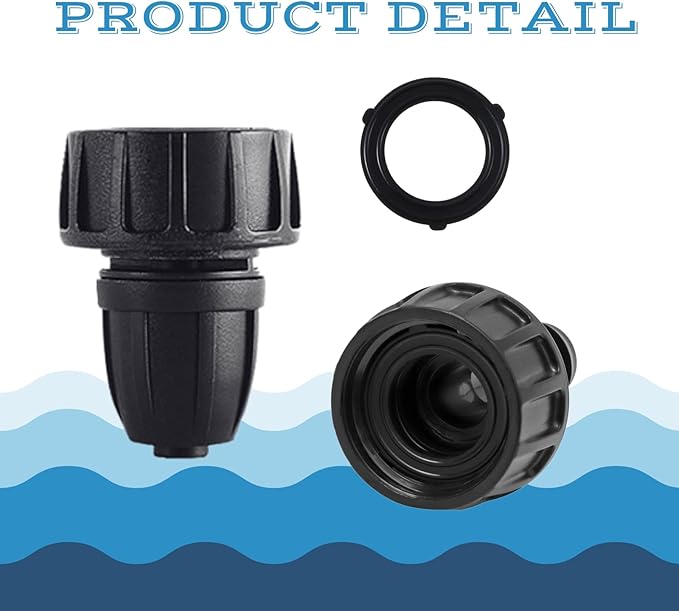 8pcs Garden Hose Adapter, 3/4'' Faucet Convert to 3/8'' Drip Irrigation Tubing, Drip Irrigation Hose Connectors for Outdoor Watering, Fittings with 8pcs Rubber Washers (1 Barb)