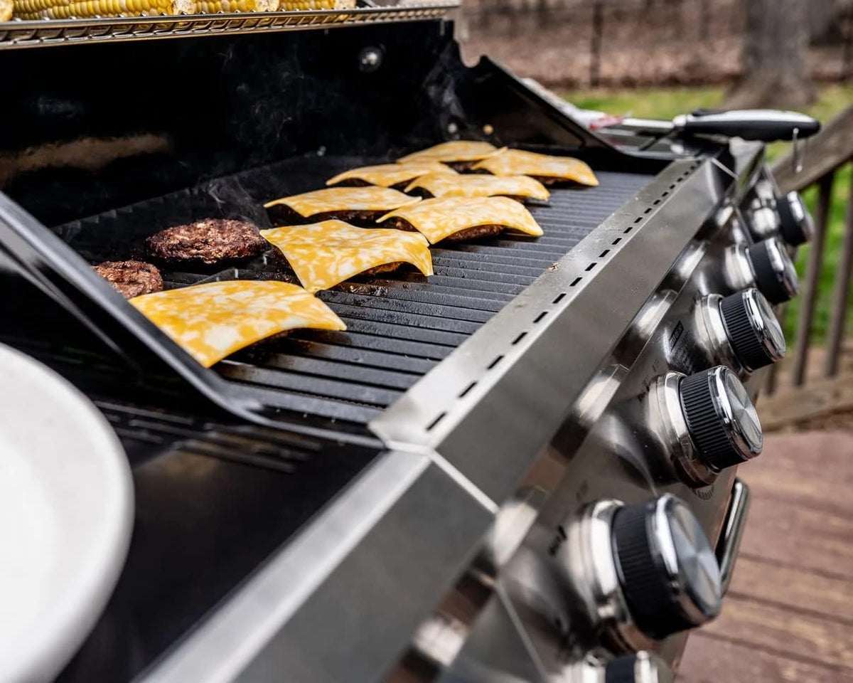 Monument Grills Larger 4-Burner Propane Gas Grills Stainless Steel with Cooking Plate(2 items)