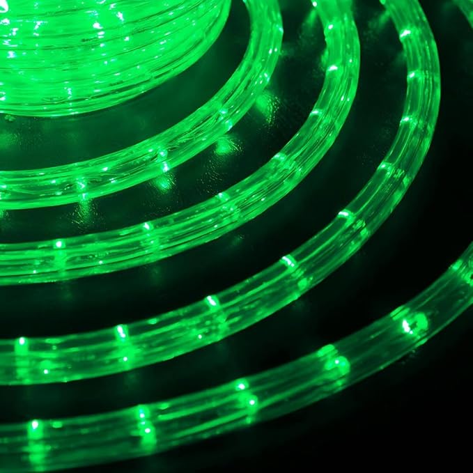 50ft LED Rope Lights Outdoor, 360 LED Connectable and Flexible Tube Lights with 8 Modes, Waterproof LED Rope Lighting for Garden, Patio, Pool, Bedroom, Party, Indoor Outdoor Christmas Decor (Green)