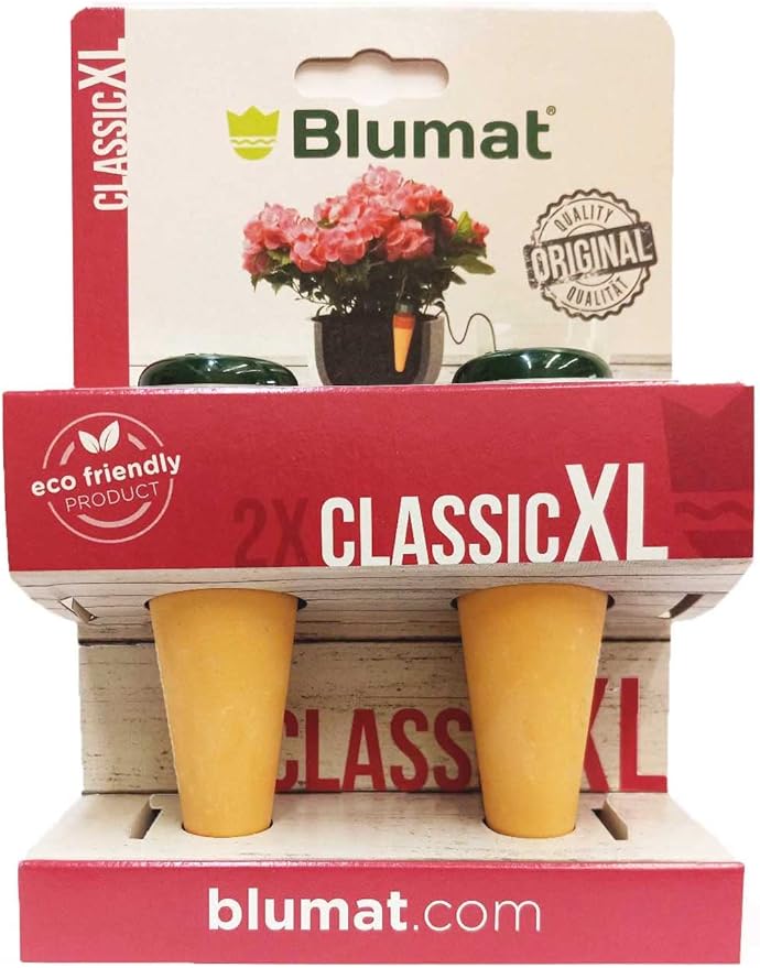 Blumat Plant Watering Devices - Classic XL Self Watering Planter Insert - Automatic Drip Plant Watering Stakes for Pots - Prevents Overwatering and Underwatering for Healthy Growth - 2 Pack