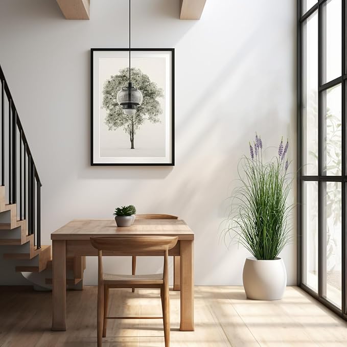 Artificial Plant 5ft(2pack) Tall Artificial Lavender Plant,Faux Plants Indoor Home Decorative Artificial Plants & Flowers in Pot Fake Plant, House Plant Indoor