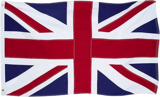 Homissor British Flag 4x6 Union Jack England Flags Embroidered Sewn Stripes United Kingdom UK Flag Heavy Duty Outdoor