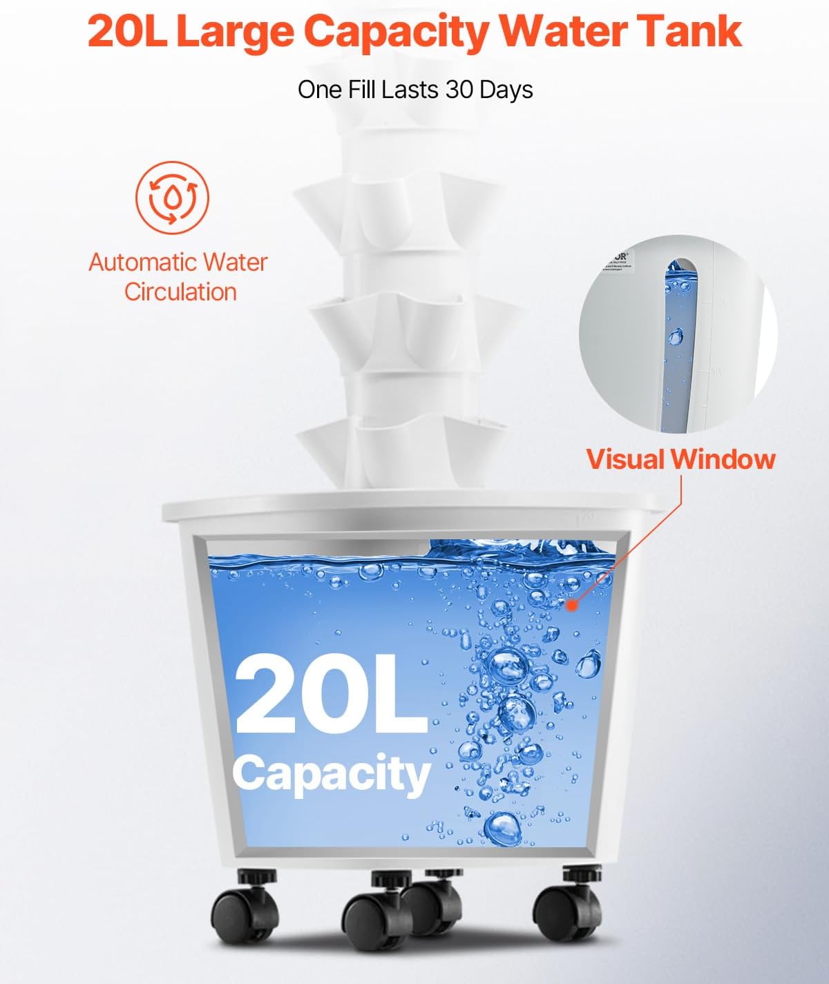 VEVOR Hydroponic Growing System, 30 Pods Vertical 6 Tiers Hydroponic Tower, Home Hydronic Garden with Water Pump & Timer, Water Circulation Plants Germination Kit for Indoor Herbs Fruits & Vegetables